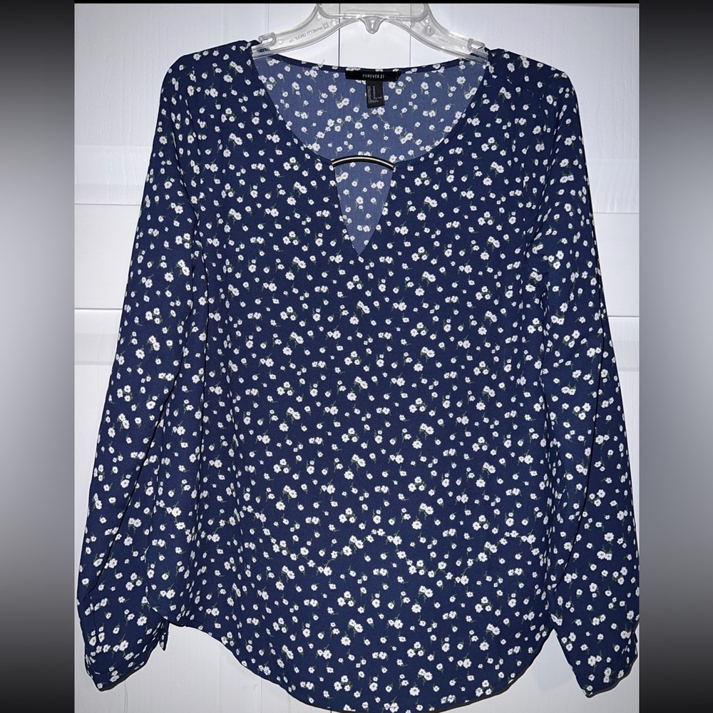 Blue floral blouse from Forever 21